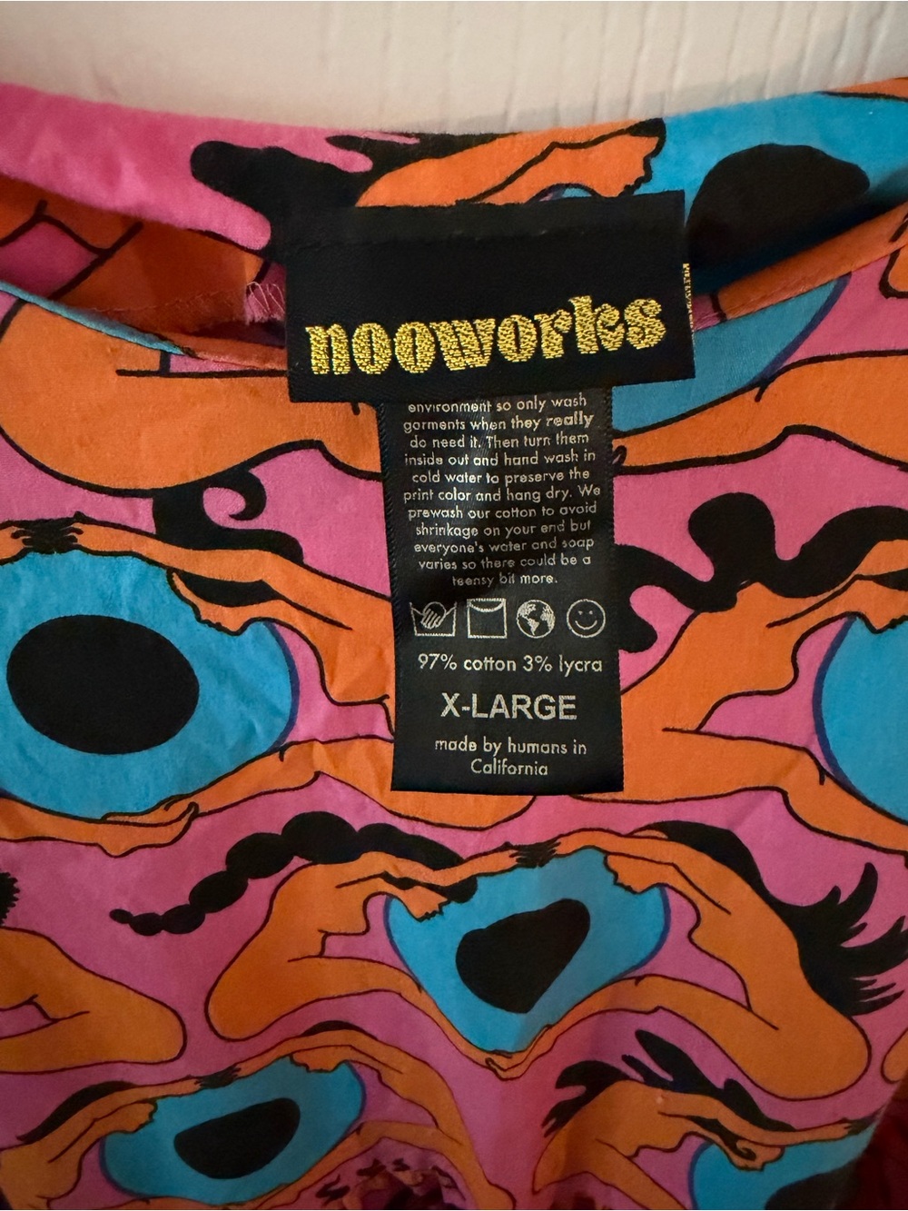 Nooworks Frida Dress in Psychedelic Eyes XL / X-Large - Picture 3 of 3